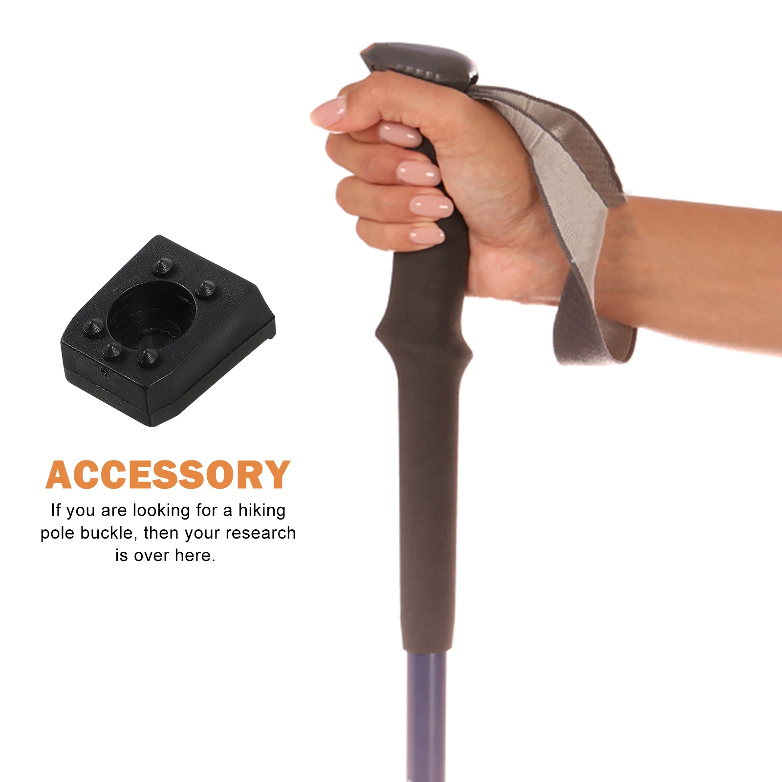 

20pcs Wristband Buckle For Hiking Pole Strap Outdoor Sports Trekking Gear Walking Stick Binding Band Durable Secure Lock