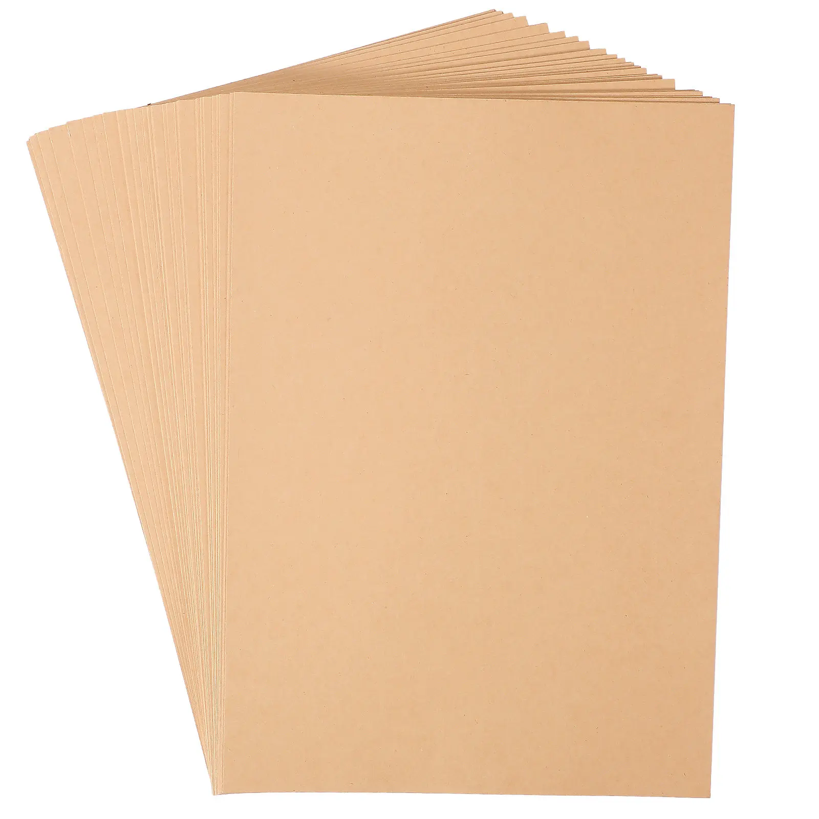

100Pcs Kraft Paper Cardstock Brown 150Gsm Thick Craft Paper Sheet for Invitations DIY Scrapbooking Handmade Projects