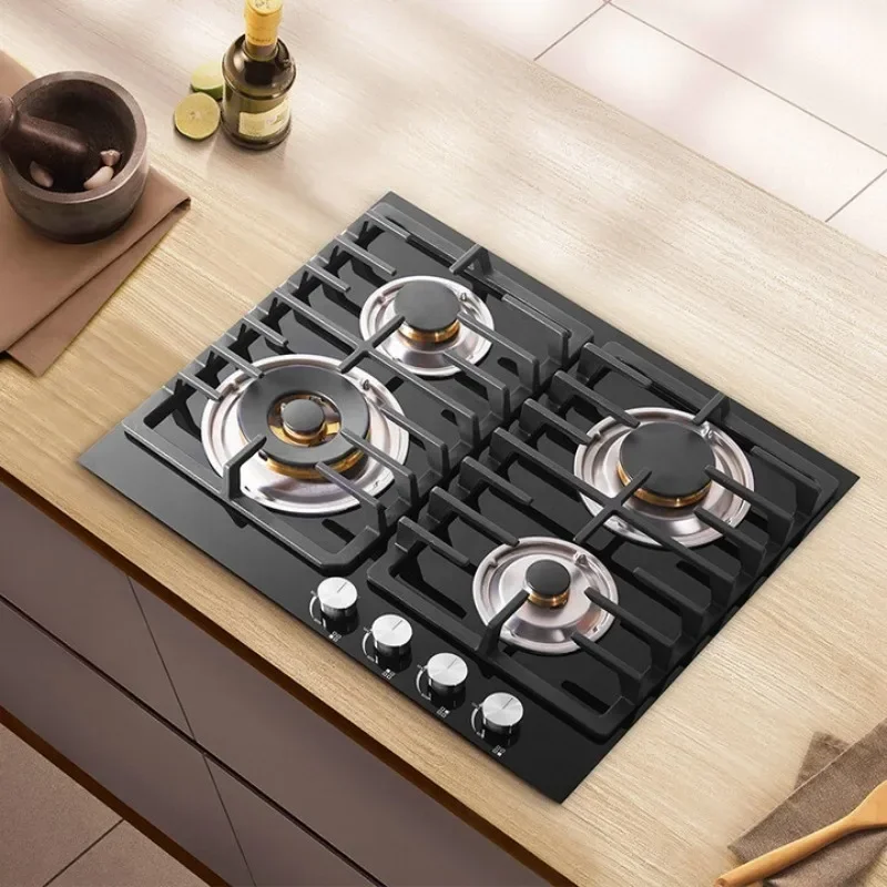 Household, multi-head European natural gas embedded stove, three-eye, four-eye stove