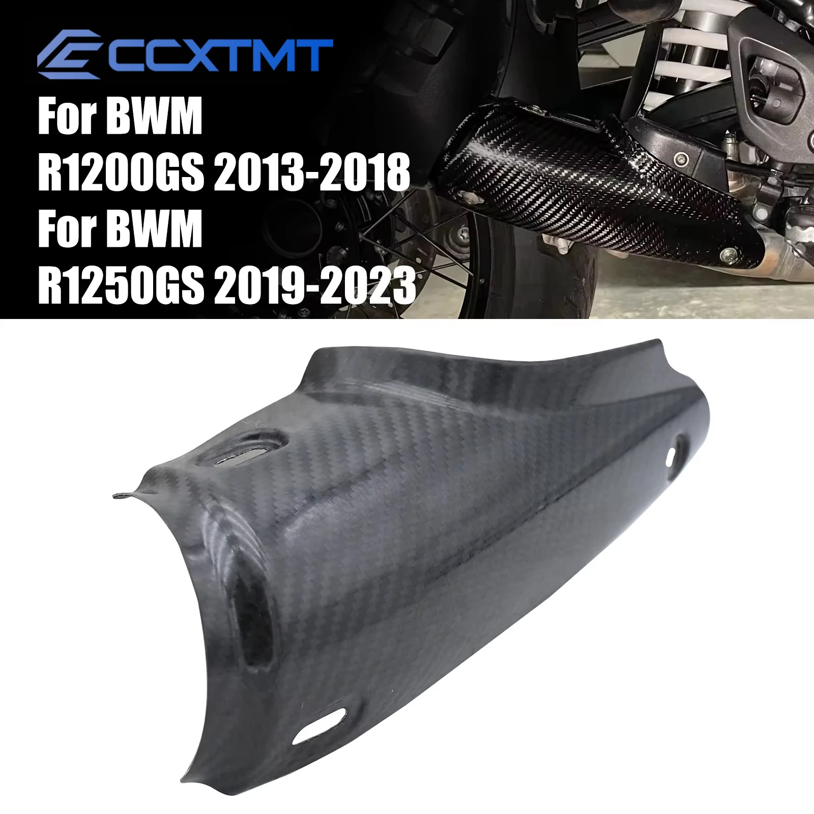 オートバイカーボンファイバー排気マフラーパイプ-protecto-bwm-r1200gs-2013-2018-r1250gs-2019-2023-ユニバーサルヒートシールドカバー