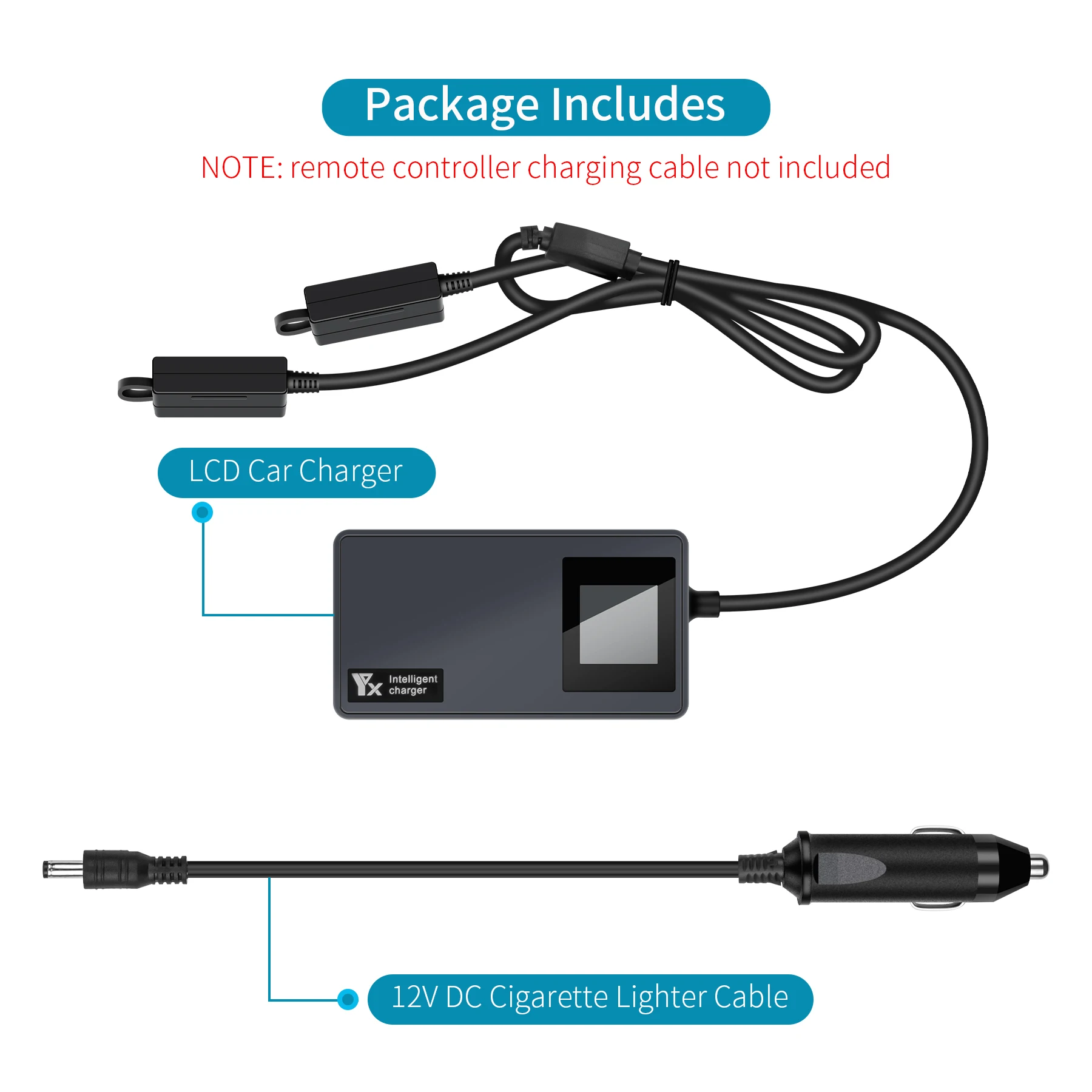 Caricabatteria da auto con display digitale per DJI Mavic Air 2 /Air 2S caricabatteria da veicolo con telecomando Hub di ricarica intelligente portatile