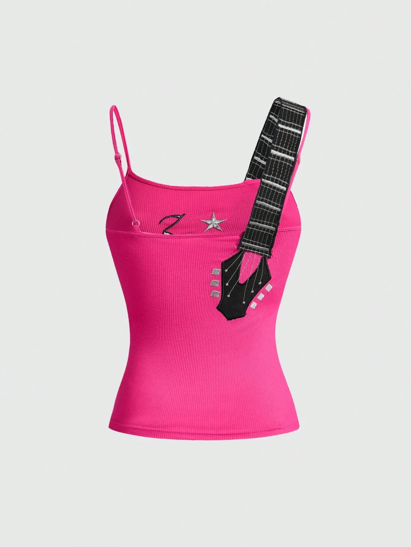 Y2K Millennium Style Star Note Guitar Strap Adjustable Shoulder Strap Slimming and Slimming, Spicy Girl Bottom Top