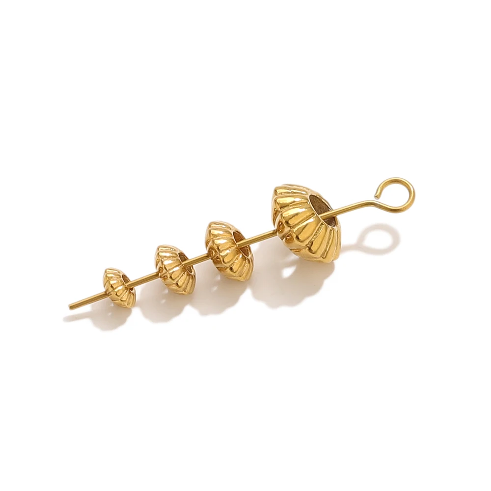 10 pezzi di perline Siilcone in acciaio inossidabile con lenticchie, perline distanziate allentate per la creazione di gioielli, braccialetti con perline fai da te, collana, portachiavi