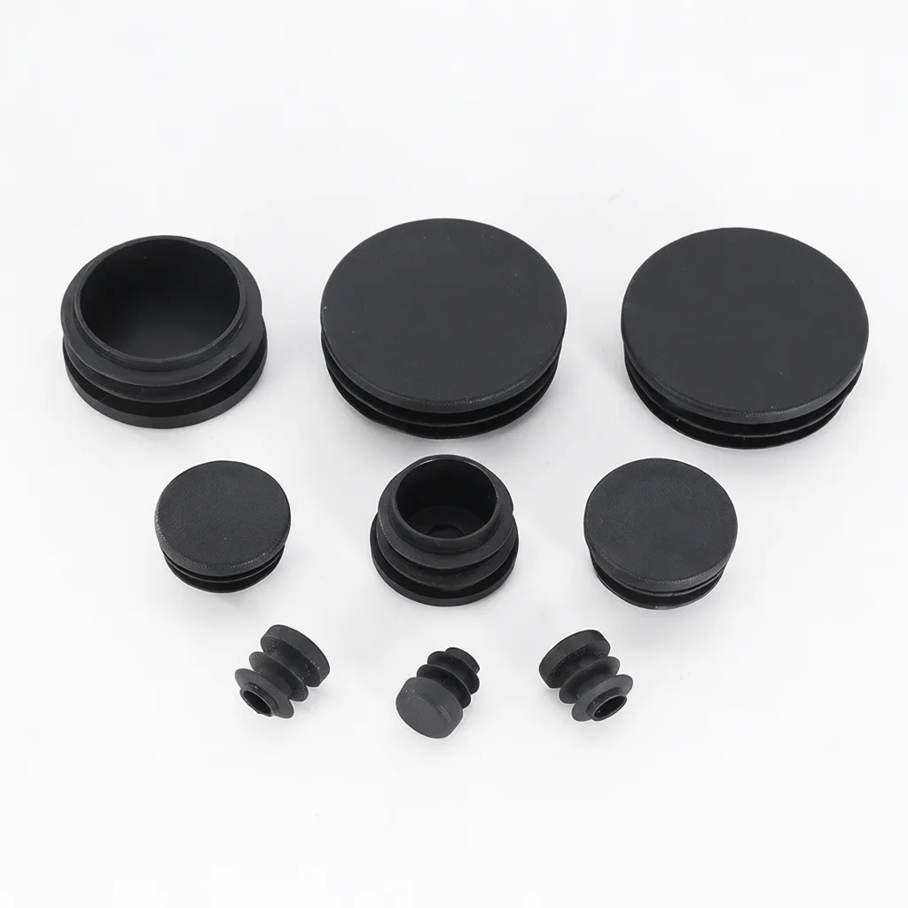 Galvanized Metal Pipe Insert Round Tube End Cap Stainless Steel Furniture Leg Protector Safety Finishing Plug Hardware