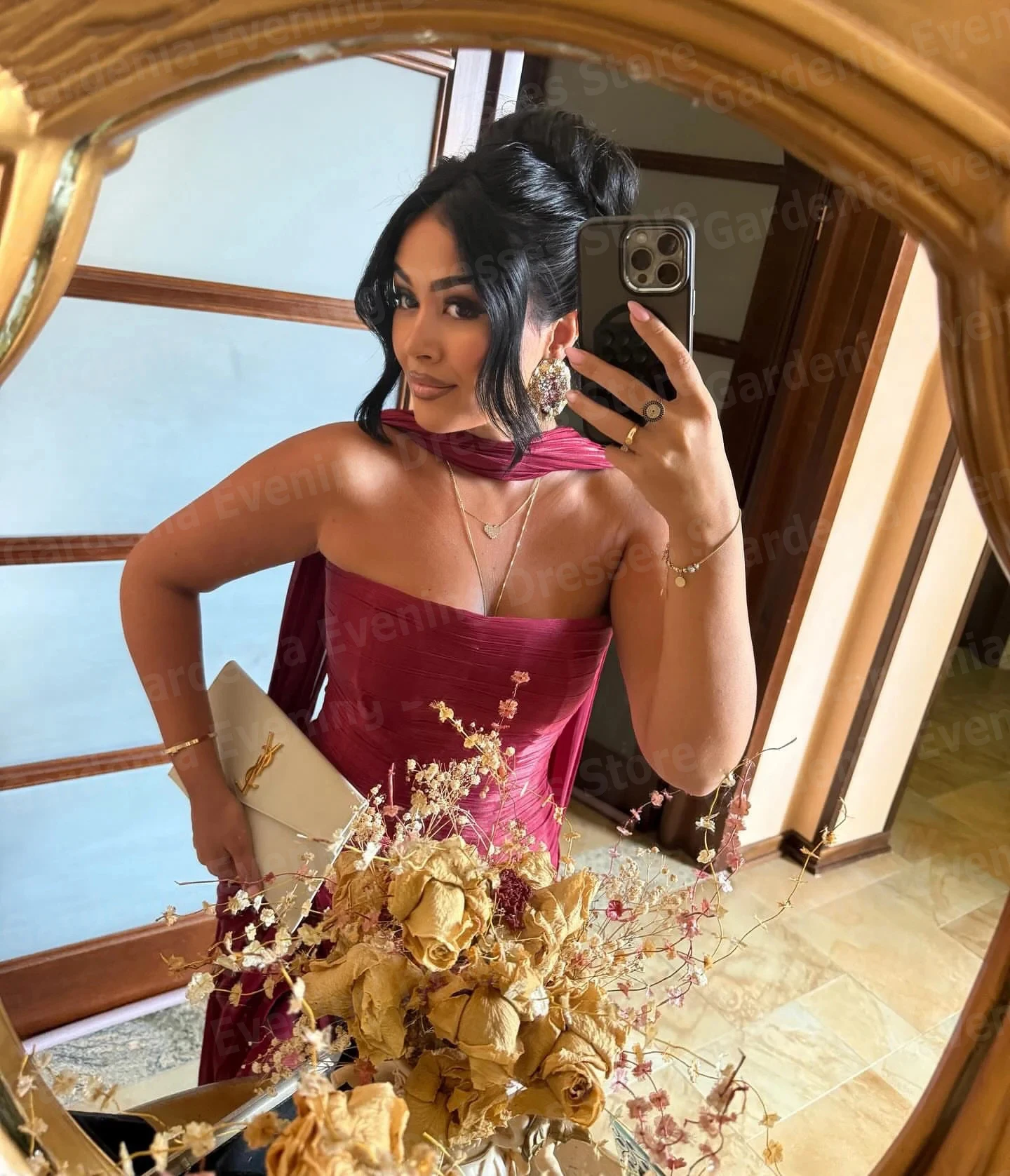 Sexy eenvoudige zeemeermin damesavondjurken strapless galajurken op maat gemaakte mouwloze zijsplit vestidos de fiesta elegantes