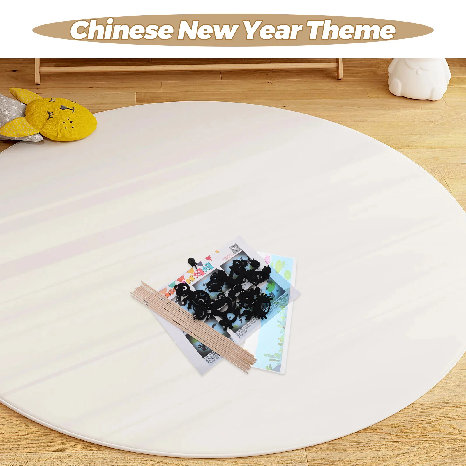 1セットの就学前影絵人形材料、インタラクティブな学習ストーリーテリングのための多機能クリエイティブステージステッカー