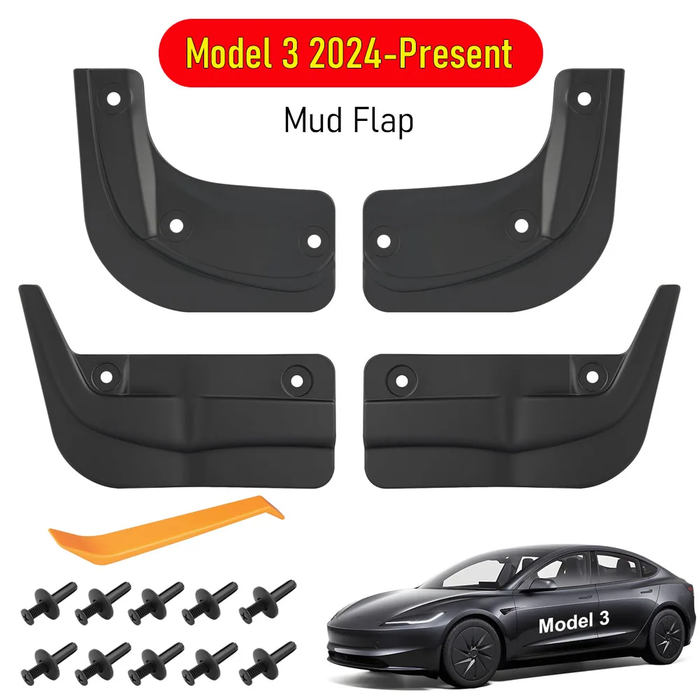 테슬라 모델 Y 주니퍼 모델 3 YL 2025 2026 머드 플랩 스플래시 가드 차량 보호 머드플랩 보호대 액세서리 (TESMAYX) 썸네일 7