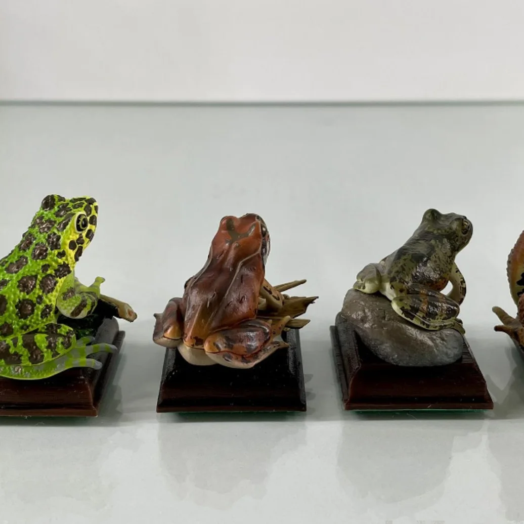 Genuino Ikimon Amphibian Toad Edición Especial Gashapon - Amphibian Verde, Platycodon Amphibian, Sailfish Amphibian Pantalla 3D