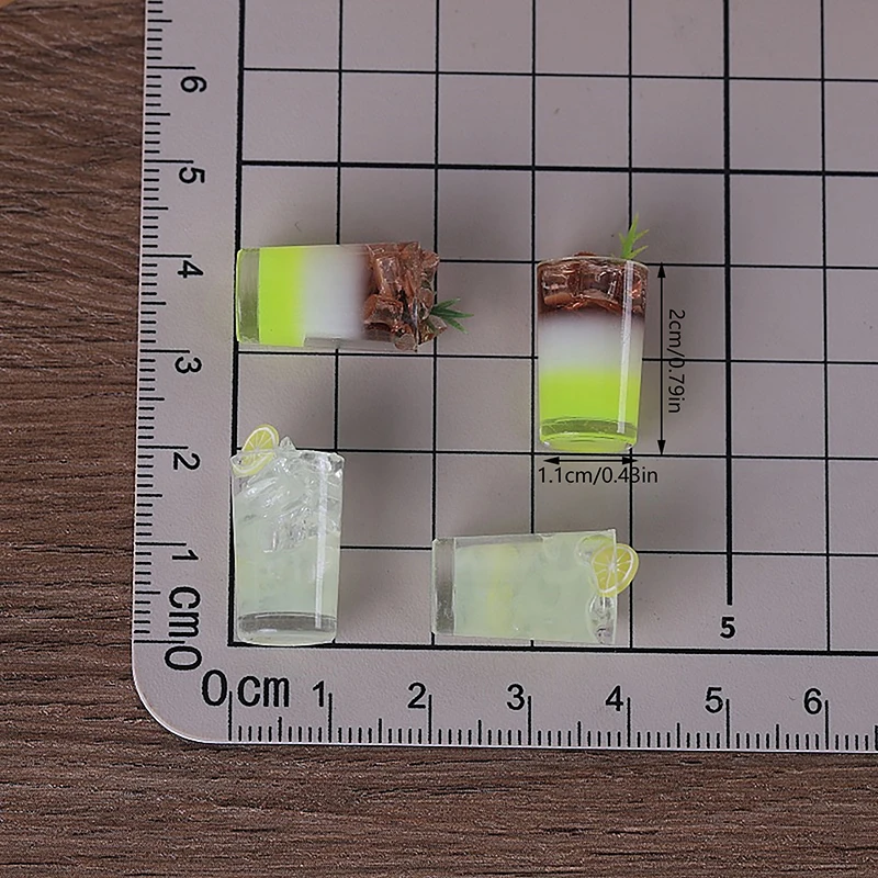 2 ชิ้น/ถุง Miniature ของเล่นเครื่องดื่มน้ําแข็ง Micro Landscape เครื่องประดับตุ๊กตาของเล่นอุปกรณ์เสริมบ้านตุ๊กตาตกแต่งห้องครัวเด็กของขวัญ