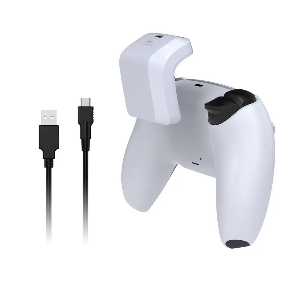 For PS5 Wireless Game Controller Charger Battery Pack Rechargeable Movable Long Lasting Battery White