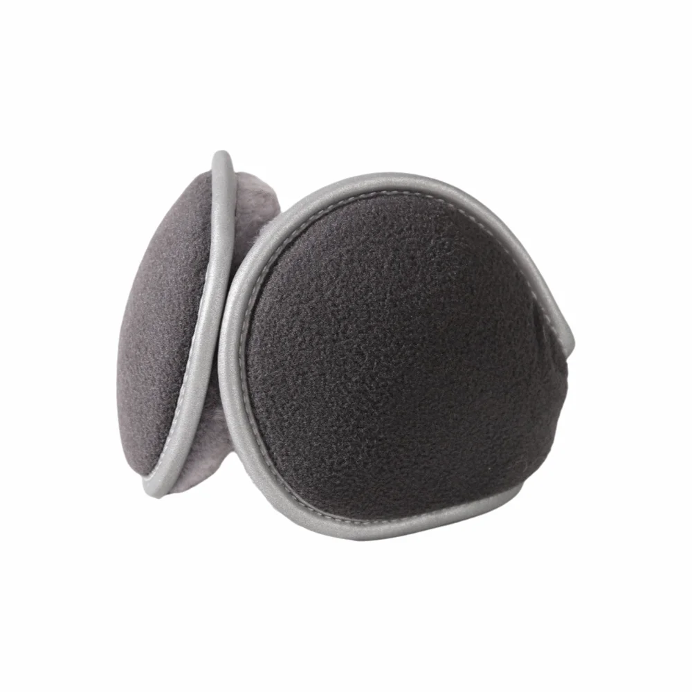 Cozy Reflective Winter Foldable Earmuffs Plush Soft Ear Warmers Thickened Solid Color Ear Cover Cycling