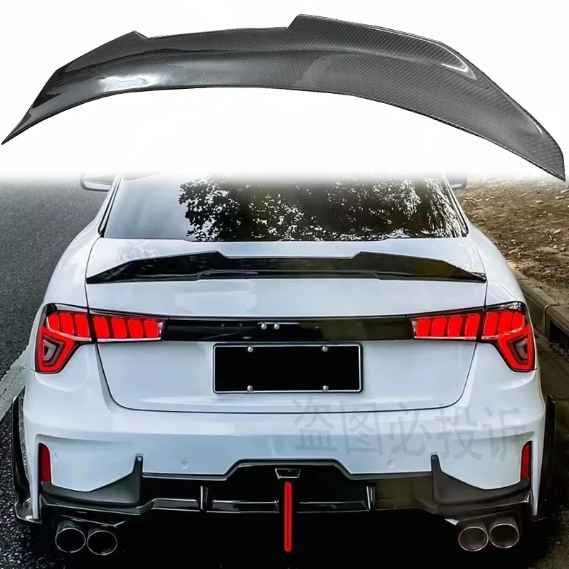 

Подходит для спойлера Lynk & Co 03, 2018-2023, высококачественное крыло из углеродного волокна, крыло заднего багажа, автомобильные аксессуары, Стайлинг PSM