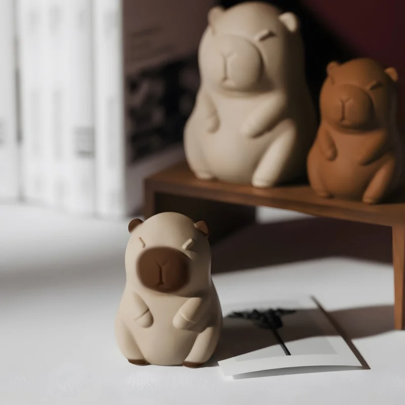 Capybara Pudding Baking Silicone Mold DIY Animal Shape Aroma Candle Home Decor Plaster Resin Molds Creative Handmade Gift Making