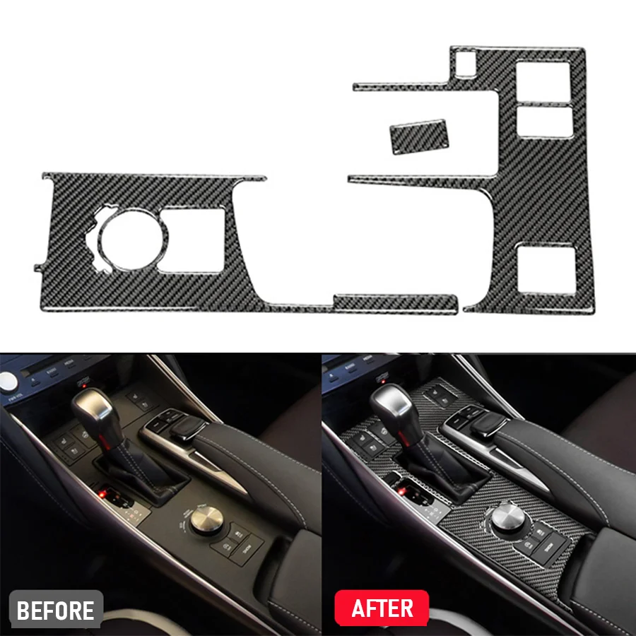 

Carbon Fiber Style Gear Shift Box Panel Cover Trim Console Panel Frame Sticker LHD/RHD For LEXUS IS250 2014-2016 2017 2018