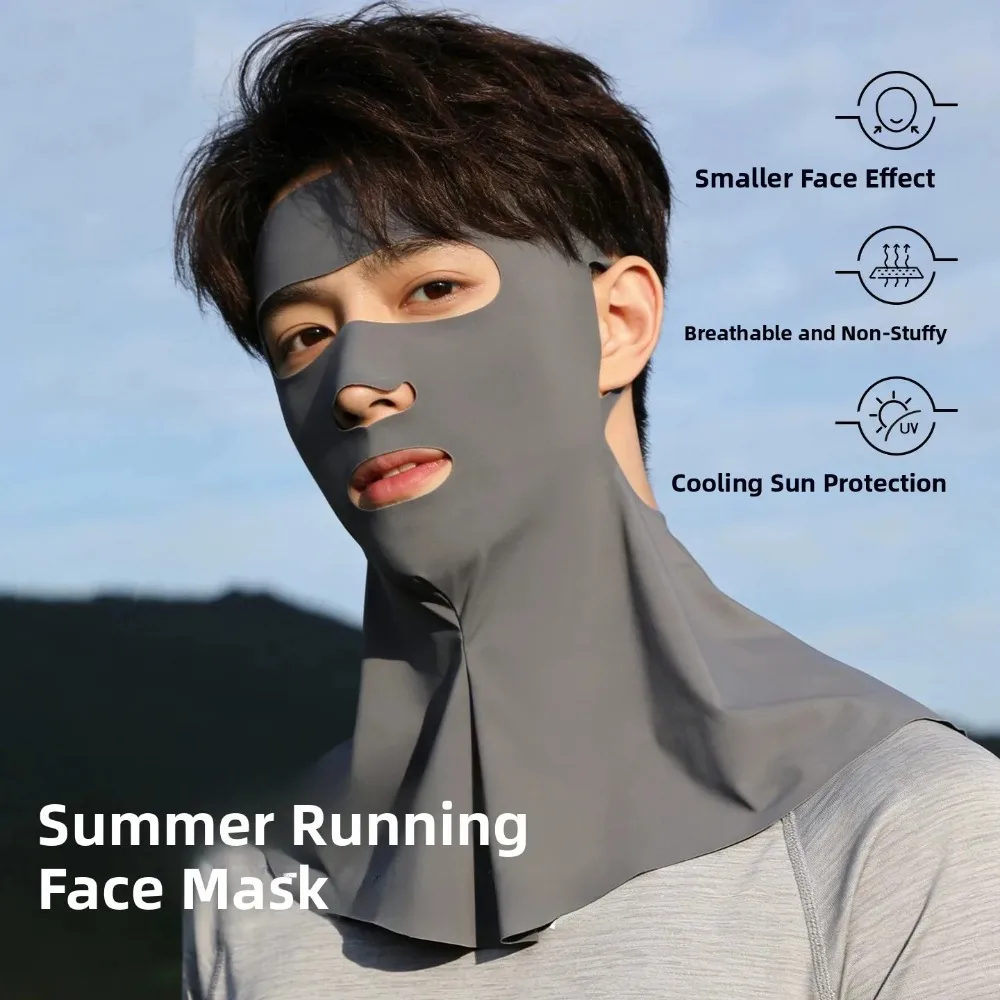 Cycling Face and Neck Sunscreen Mask Elastic Polyester Face Sun Protection Lightweight Thin Breathable Sunshade Mask Summer