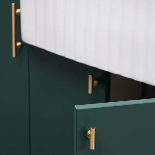 Imagen 2 del producto Manija de gabinete de latón creativa, cajón minimalista moderno de alta gama, puerta de armario, luz, manija larga de gabinete de lujo