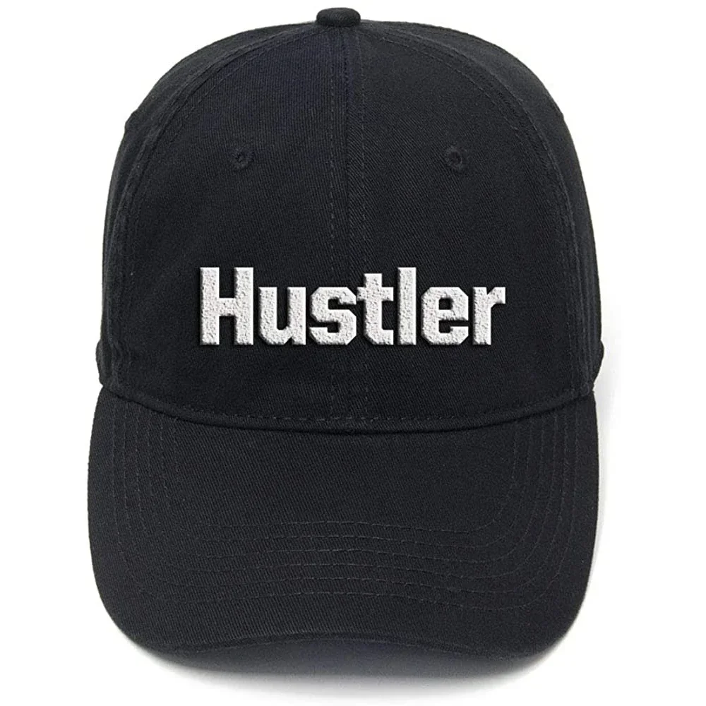 Lyprerazy Hustler Washed Cotton Adjustable Hip Hop Cool Flock Printing Baseball Cap