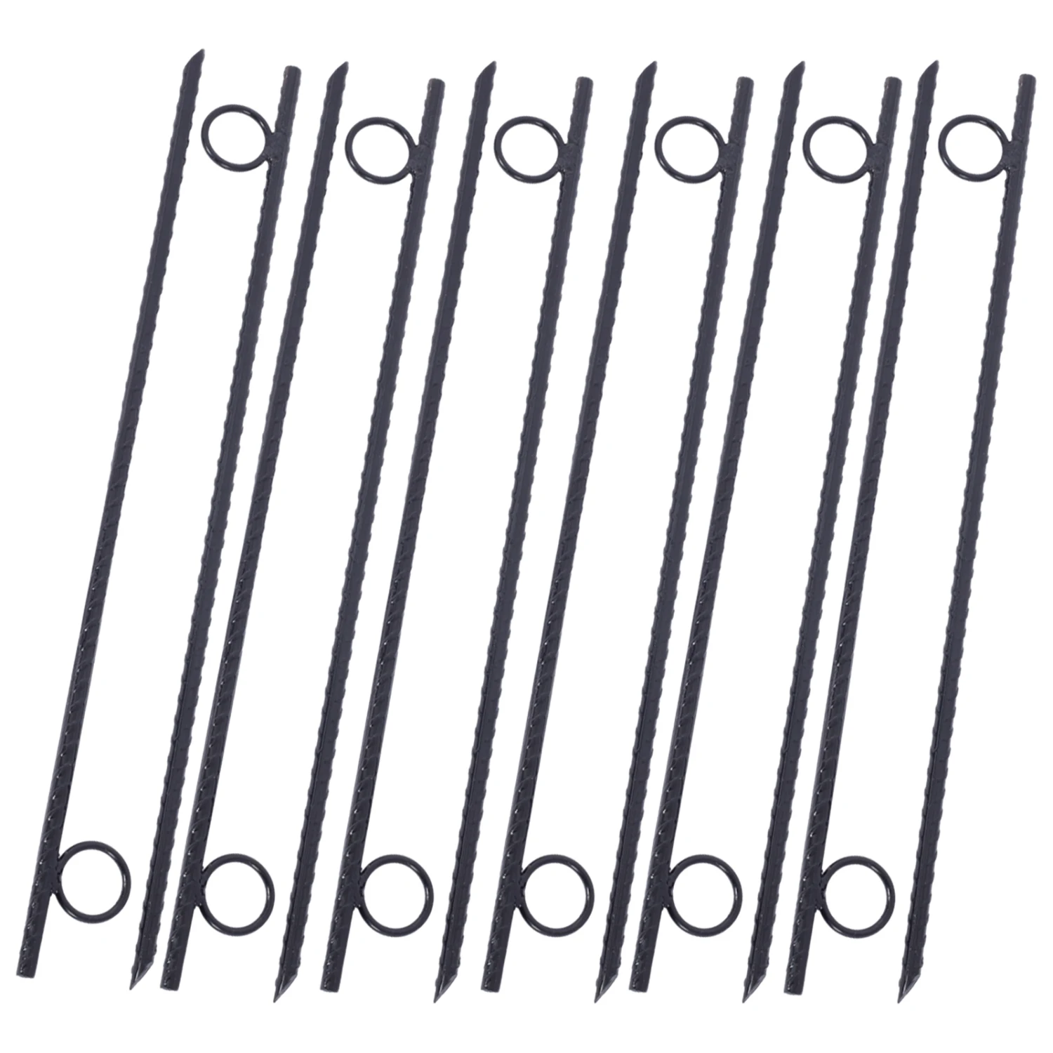 

12pcs 3/8x18 Inch Rebar Stakes with 1 Inch Loops - Heavy Duty Steel Tent Canopy Ground Stakes for Campsites and Canopies