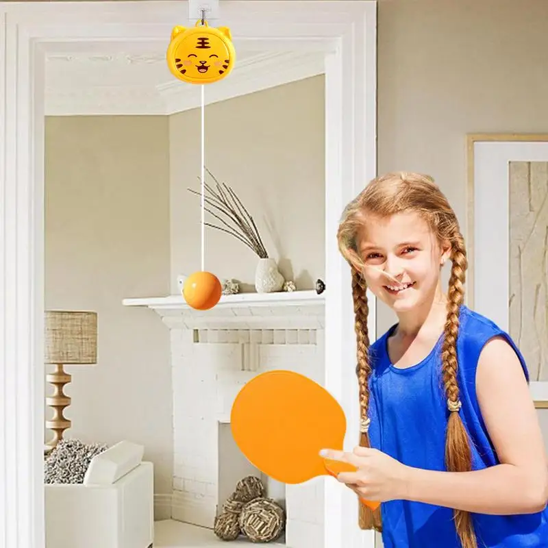 Indoor Dangling Table Tennis Indoor Table Tennis Exerciser With Racket And Balls Dangling Table Tennis Training Sparring Toy