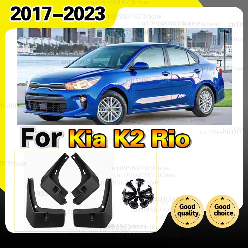 4 PCS Car MudFlaps For Kia K2 Rio 2017-2023 2018 2019 2020 2021 2022 Mudguard Splash Guards Fender Auto Accessories