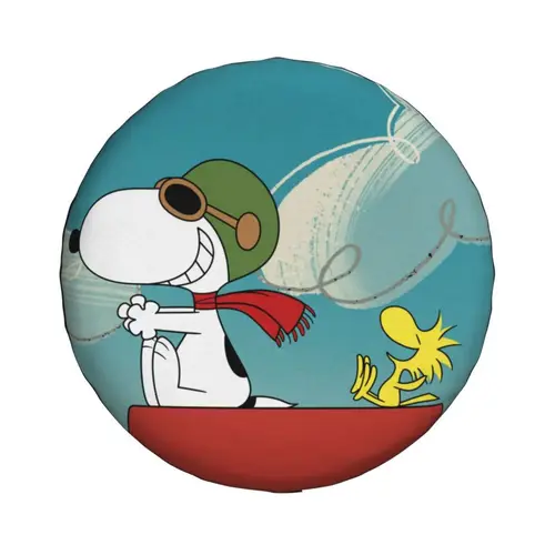 Imagen 2 del producto Cubierta de rueda de repuesto Snoopy personalizada para Suzuki Mitsubish 4x4 SUV Protector de neumáticos 14 ""15"" 16 ""17"" pulgadas