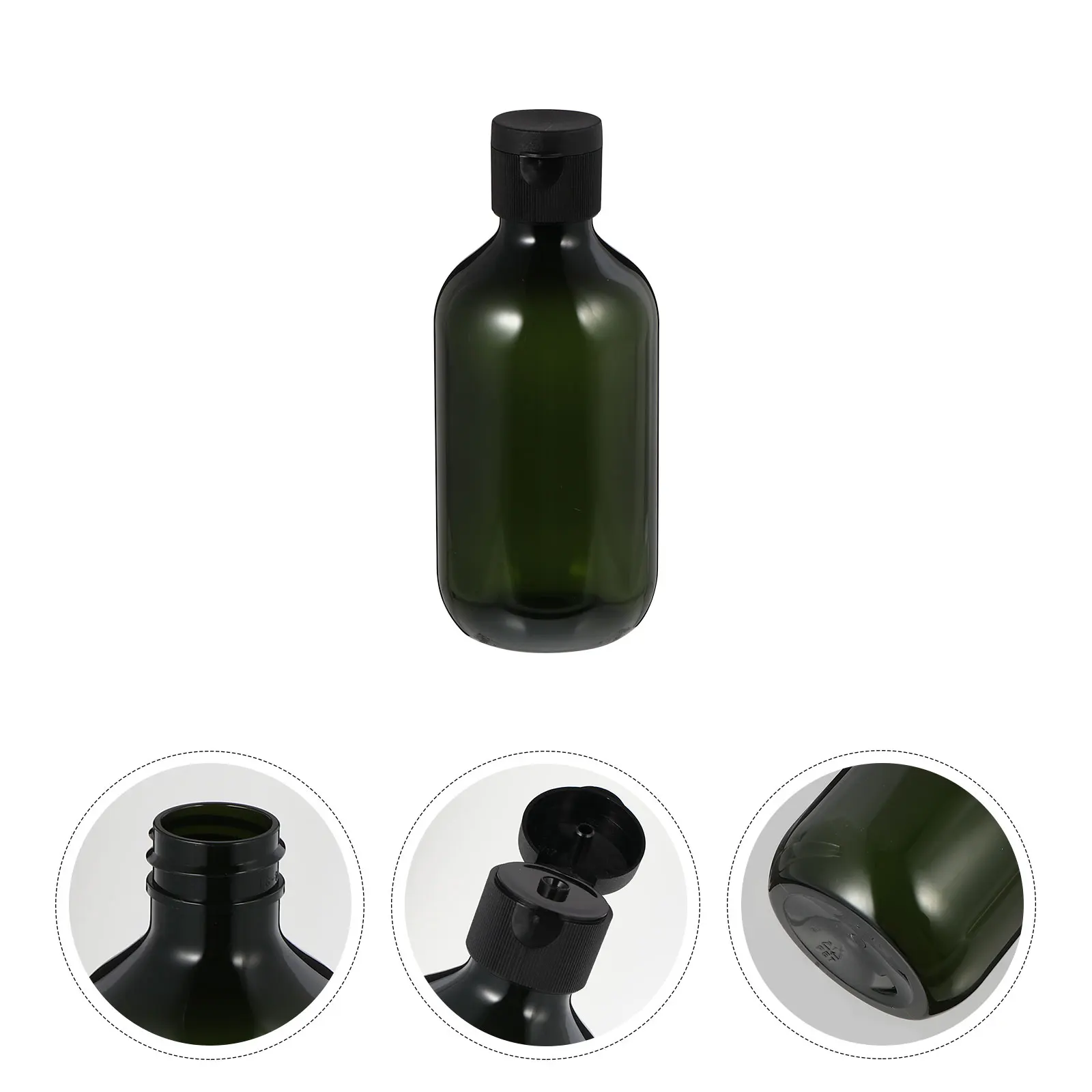 

6pcs 300Ml Flip Top Travel Makeup Bottles Refillable Sample Empty Leak Proof Lotion Dispenser Sub Packaging Emulsion