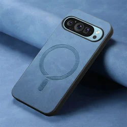 Leather Back Case for Google Pixel 9 Pro XL 5G Luxury Cover Magnetic Funda Pixel 10 7A 8 Pro Case Phone Pixel9 7 A 9A Shockproof