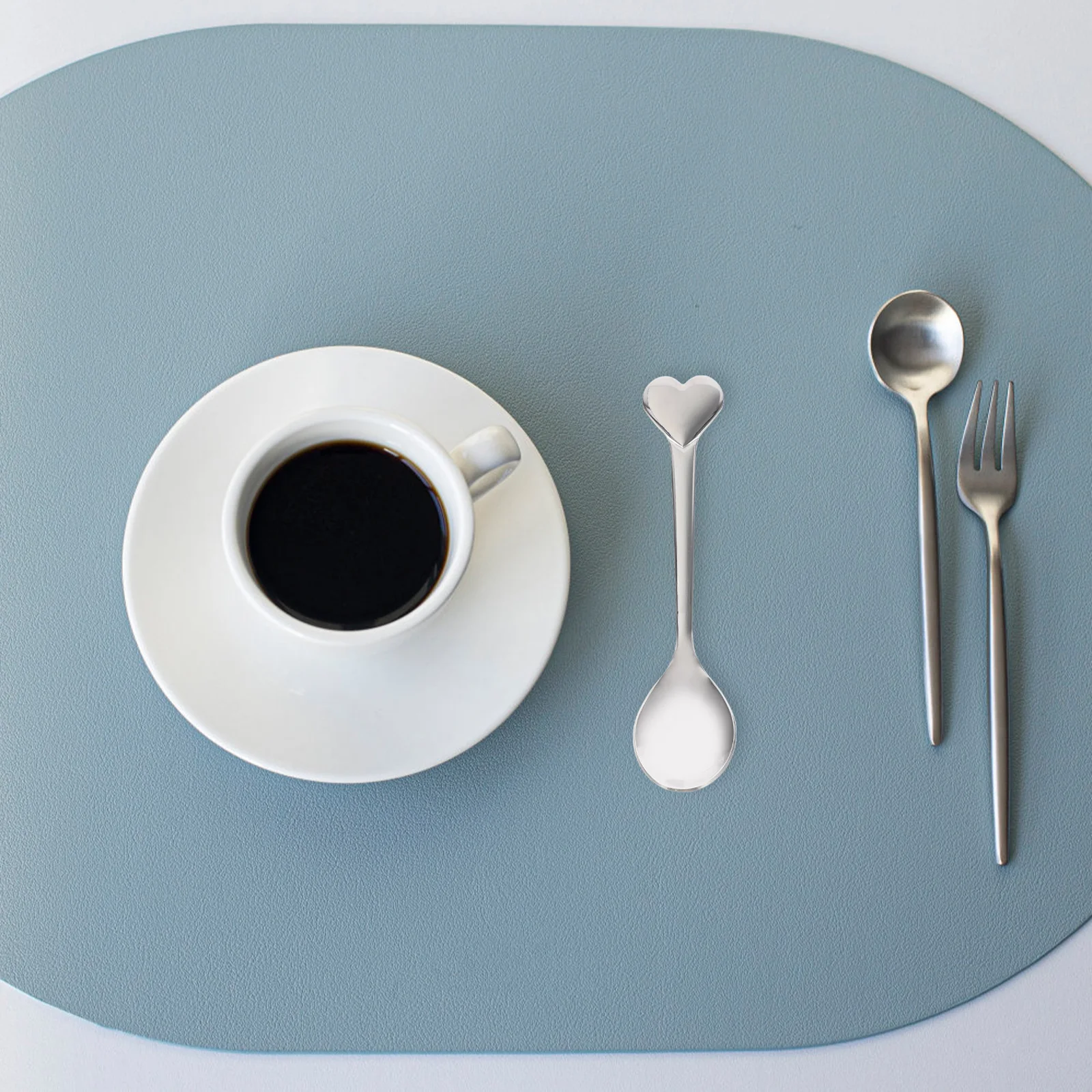 

12pcs Heart-Shaped Spoon Stainless Steel Coffee Dessert Stirring Tool Portable Reusable Compact Food Accessory