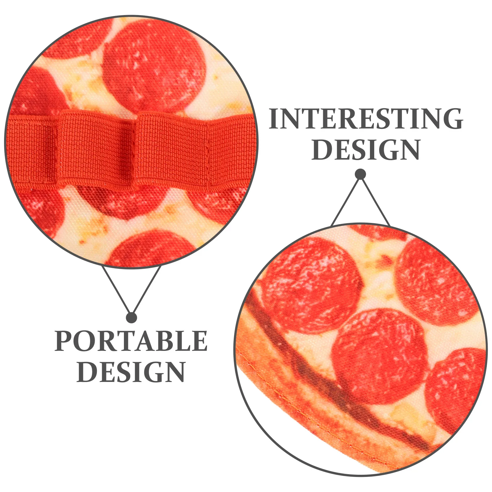 

Pizza Pencil Case Canvas Roll Pen Bag Lightweight Portable Stationery Storage Pouch For Students Daily Use Lovely Design