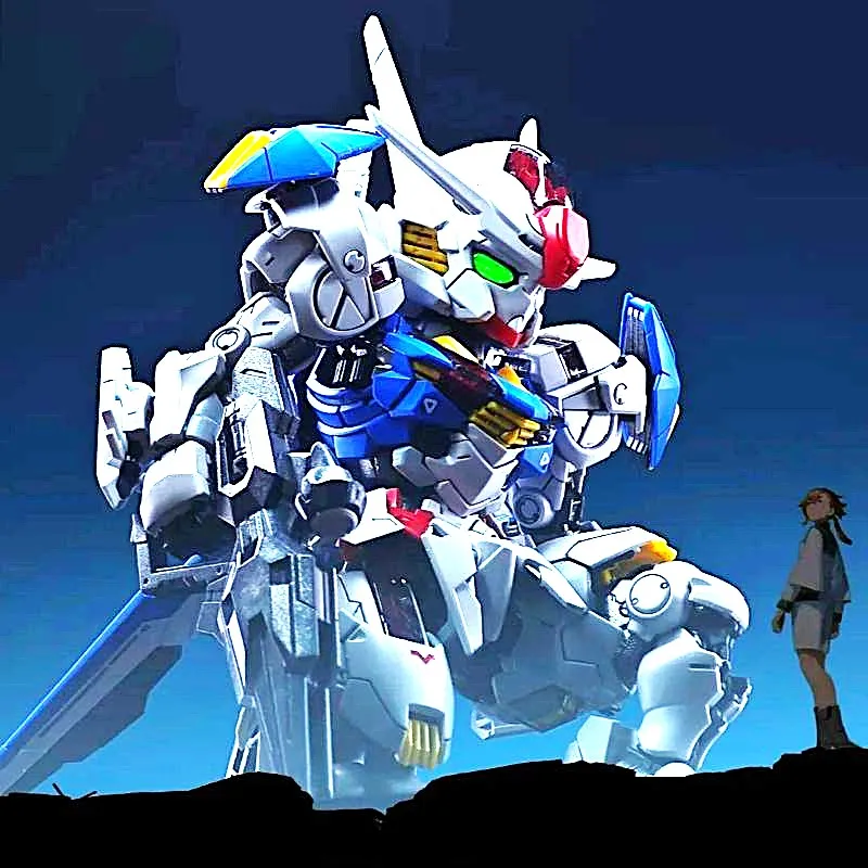 

Genuine MGSD Mobile Suit Gundam Aerial XVX-016 Assembly Model Anime Peripheral Action Figure Collectable Ornament Toy Boy Gift