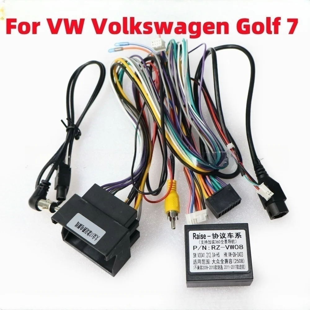 Canbus Box RZ-VW08 For Android Volkswagen Skoda Seat Golf 5/6/Polo/Passat/jetta/Tiguan/Touran Android Radio 16 Pin Power Cable