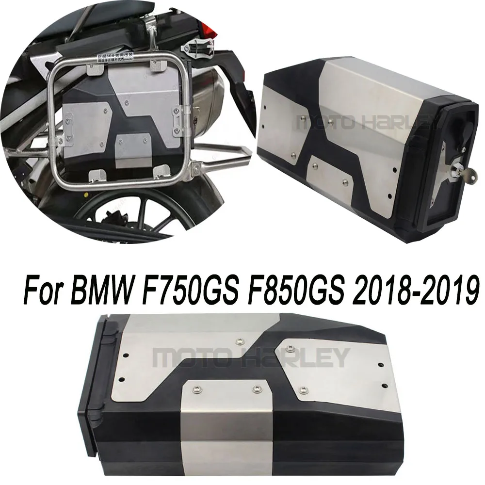 

For BMW F750GS F850GS 2018-2019 Plastic + Stainless Steel 5 Liters Side Box Bracket Capacity Of Box Toolbox Suitable