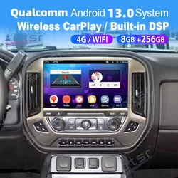 13.3 Inch Android 13 For Chevrolet Silverado GMC SIERRA 2014 - 2020 Car Multimedia GPS Player Audio Radio Stereo Head Unit