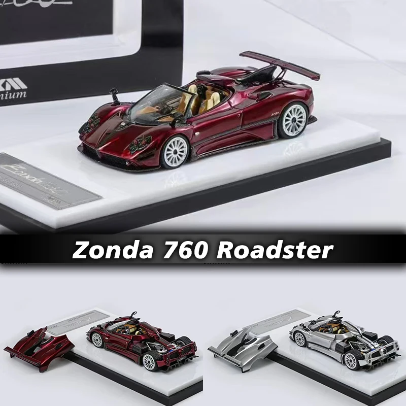 

Предпродажа HKM 1:64 Zonda 760 Roadster 2022, литая под давлением диорама, коллекция моделей автомобилей, миниатюрные игрушки