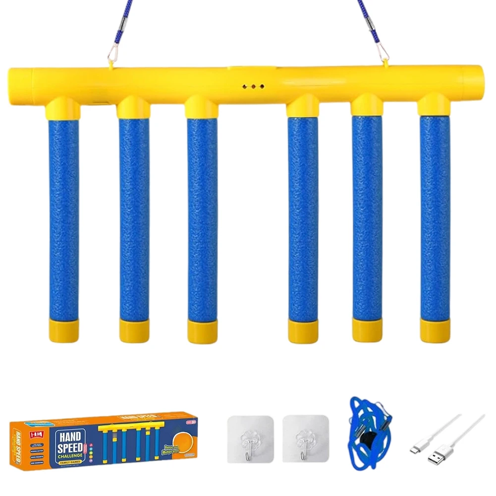 Kids Stick Catching Toy USB Charging Stick Catcher Machine Stick Reflex Challenge Game Educational Parent-Child Interactive Toy