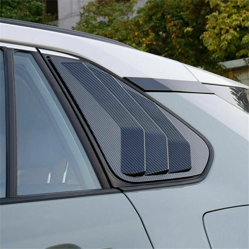 

Car Rear Window Side Vents Shutter Louver Spoiler Cover Trim For TOYOTA RAV4 RAV 4 XA50 2019-2022 Carbon Fiber Grain Accessories