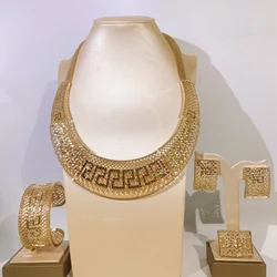 Italian Jewelry Set for Women Necklace Bracelet Earrings Ring Wedding Party Fashion Indian Jewelry Sets Yulaili