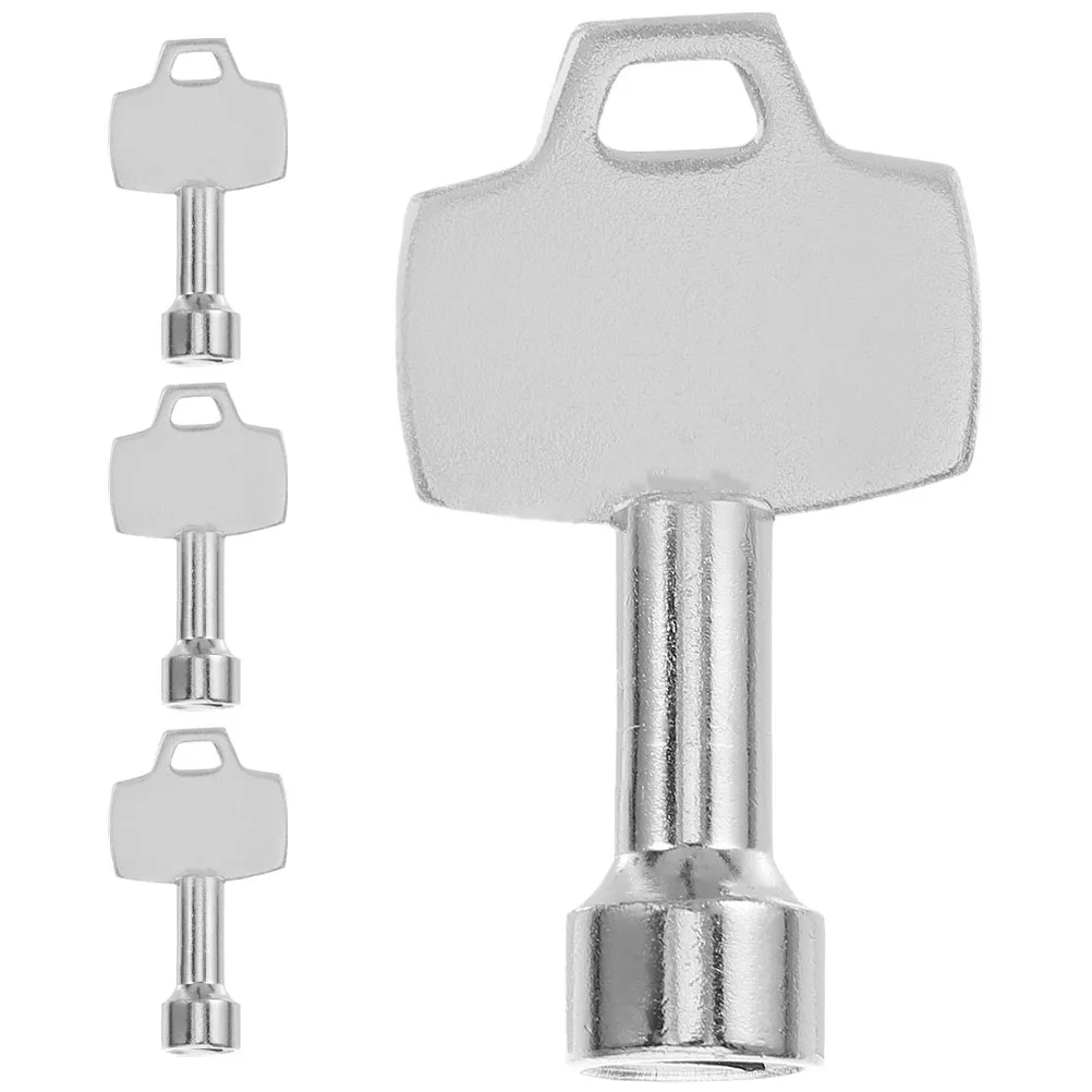 

4 Pcs Trash Can Key Litter Bin Locking Garbage Keys Metal Container Triangle Socket Spanner Utility Rubbish