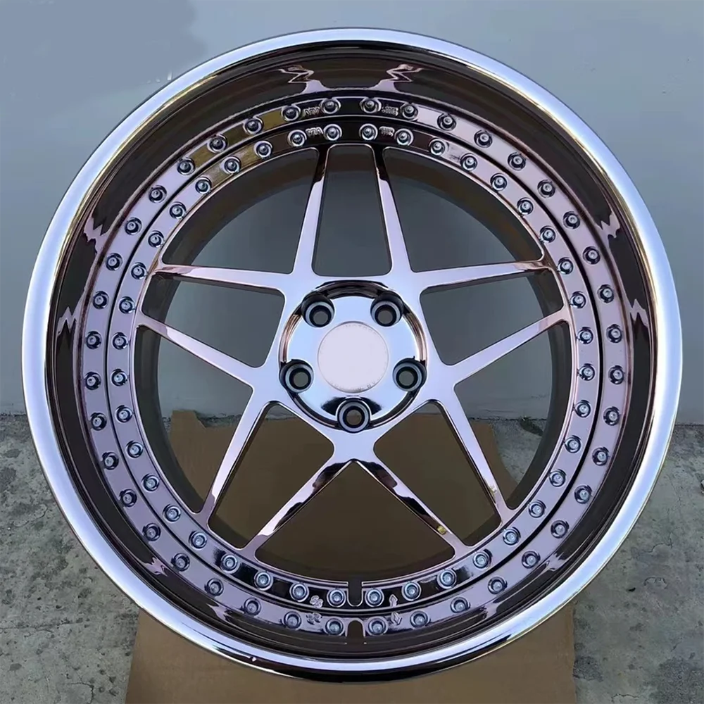 Two-piece aluminum custom forged alloy rim 18~24 inch deep dish lip concave alloy car wheels , 100% tested well