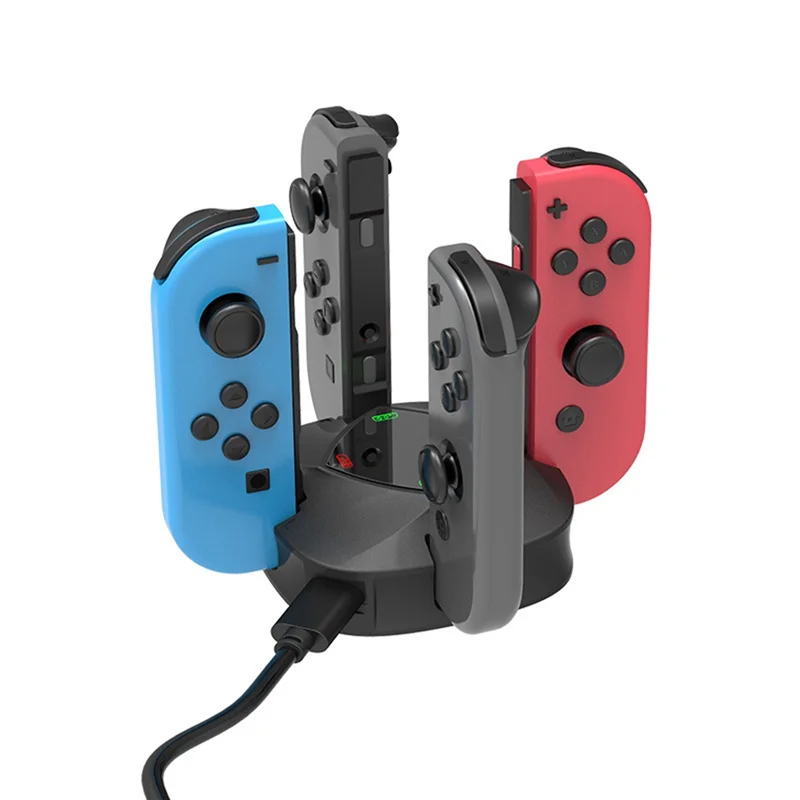 B04B-4 In1 Charging Dock Station For Switch Joycon Charger Portable Game Controller Holder Support For 4X Joycon Charging