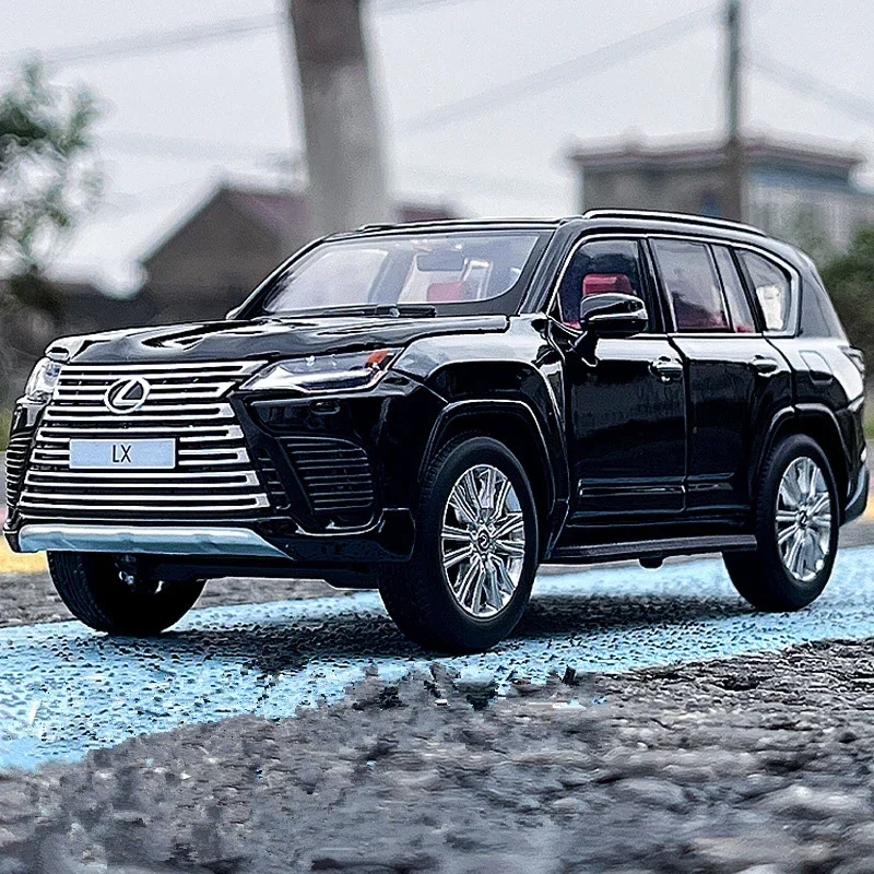 

LX600 SUV Alloy Car Model Diecasts Metal Toy1:32 Off-road Vehicles Car Model High Simulation Sound and Light Childrens Toy Gift