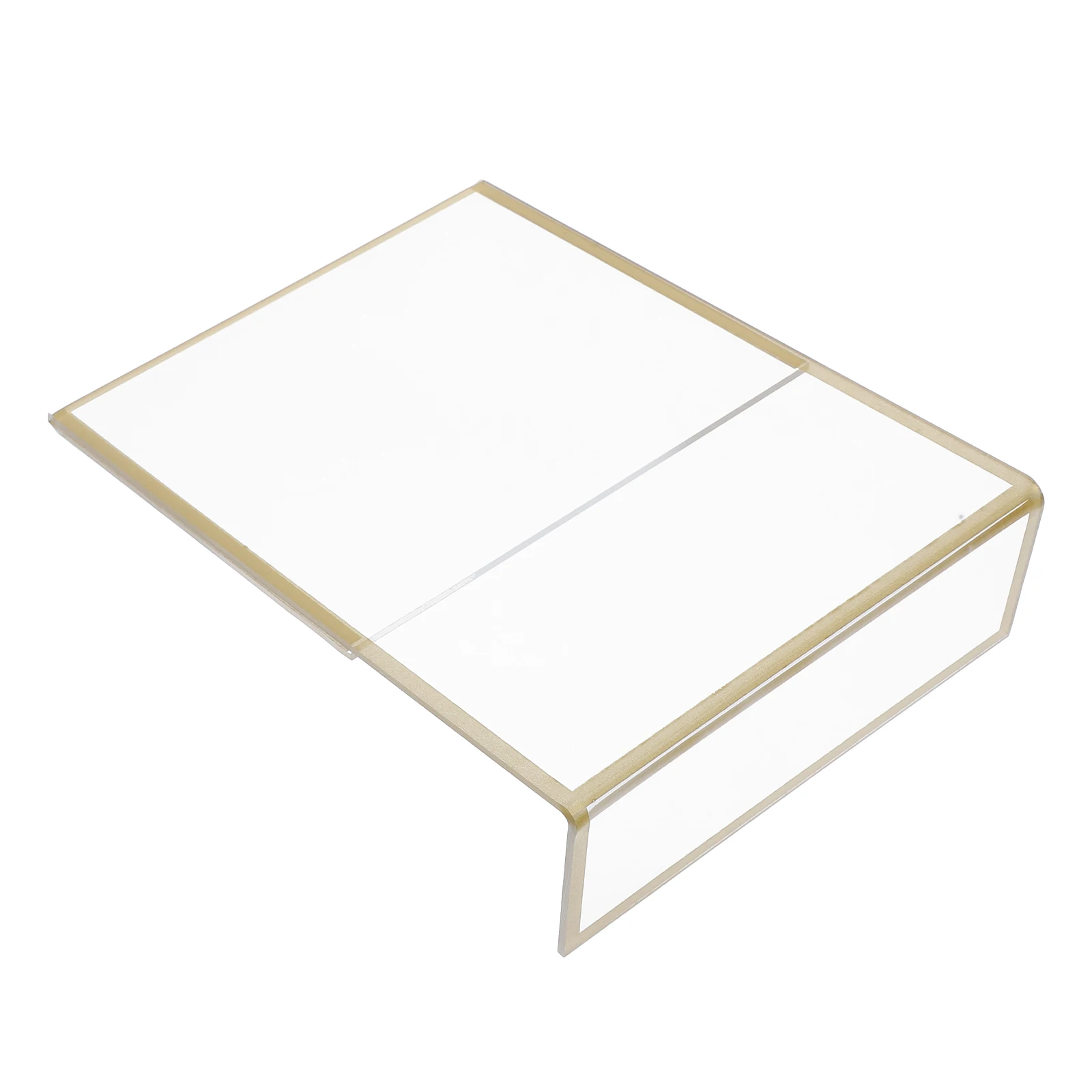 

6 Pcs Sign Stand Display Stands Clear Holders Frame Gold Floating Acrylic Document