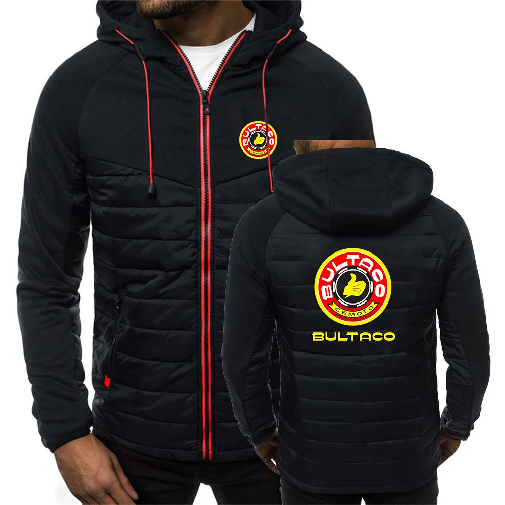 2024 New Bultaco Cemoto Motorcycles Men Spring Autumn Hot Sale Classics Seven Color Hooded Cotton Padded Jacket Comfortable Tops