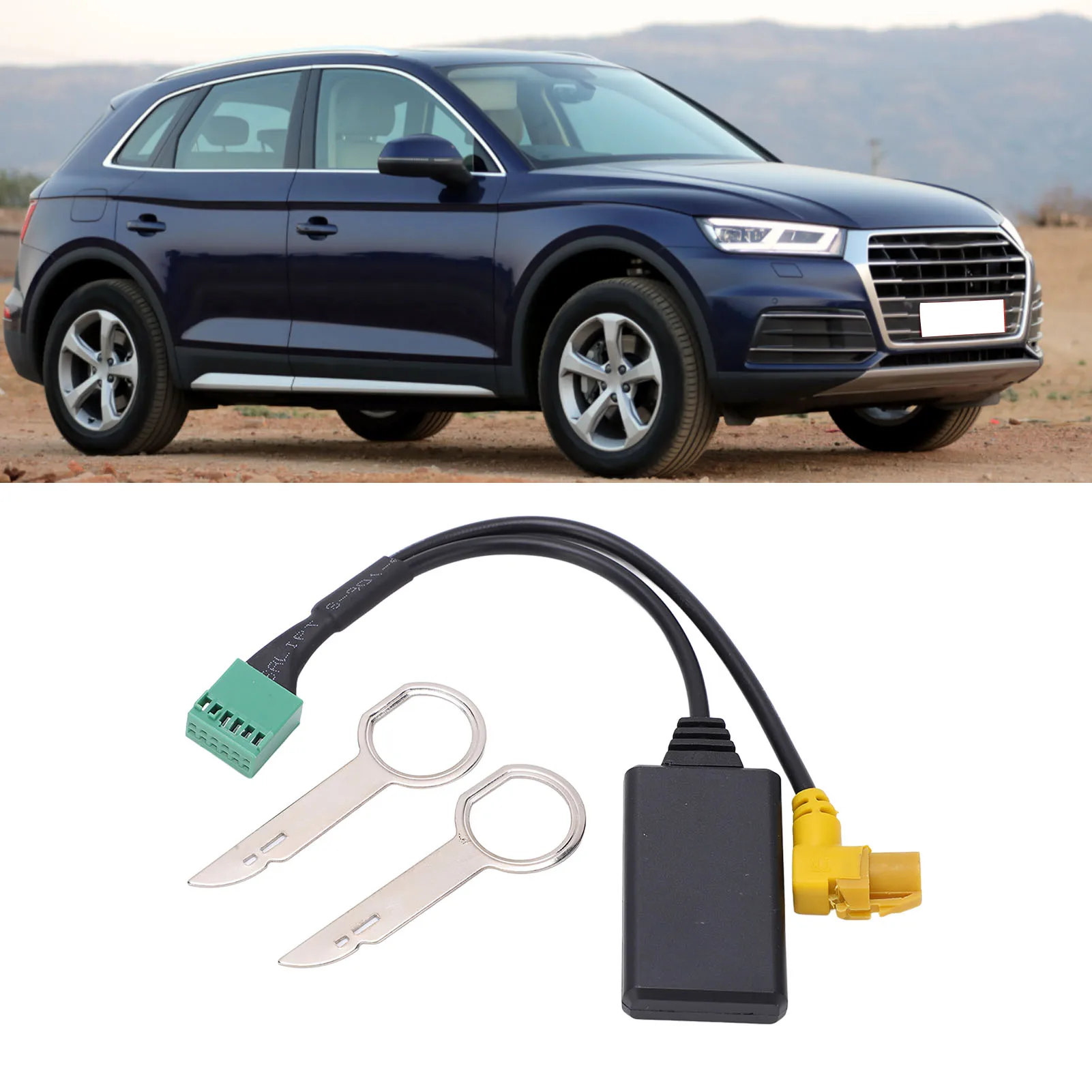 MMI 3G AMI 12Pin Bluetooth 5.0 AUX Cable Adapter Wireless Audio Replacement for Audi A4 A6 Q5 Q7 A5 S5 MMI 3G AMI AUX Cable 