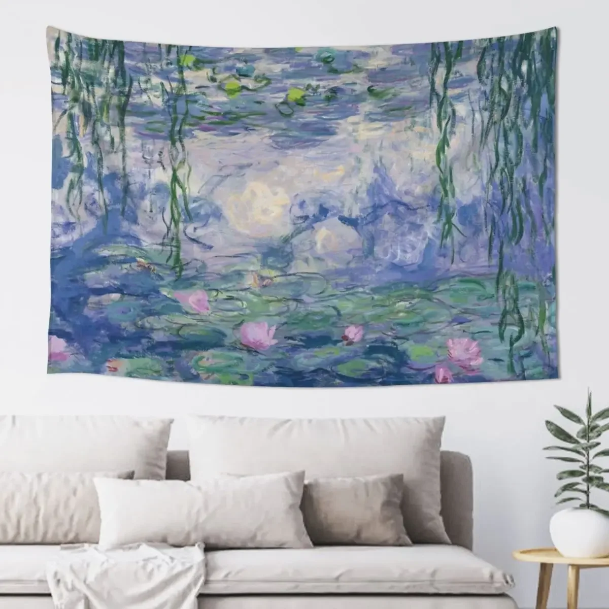 Water Lillies Tapestry Room Design Funny Wall Tapestries Home Decor Aesthetic Tapestry