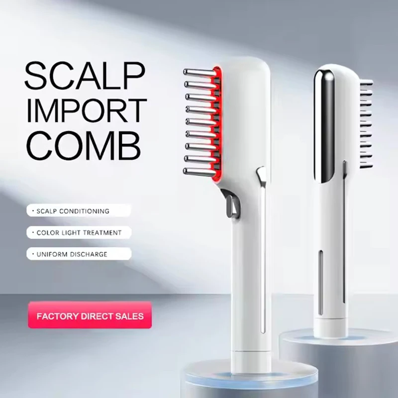 

LED Red Light Scalp Brush For Hair Spa Anti Hair Loss Care Electric Hair Growth Massage Comb Microcurrent Head Skin Applicator