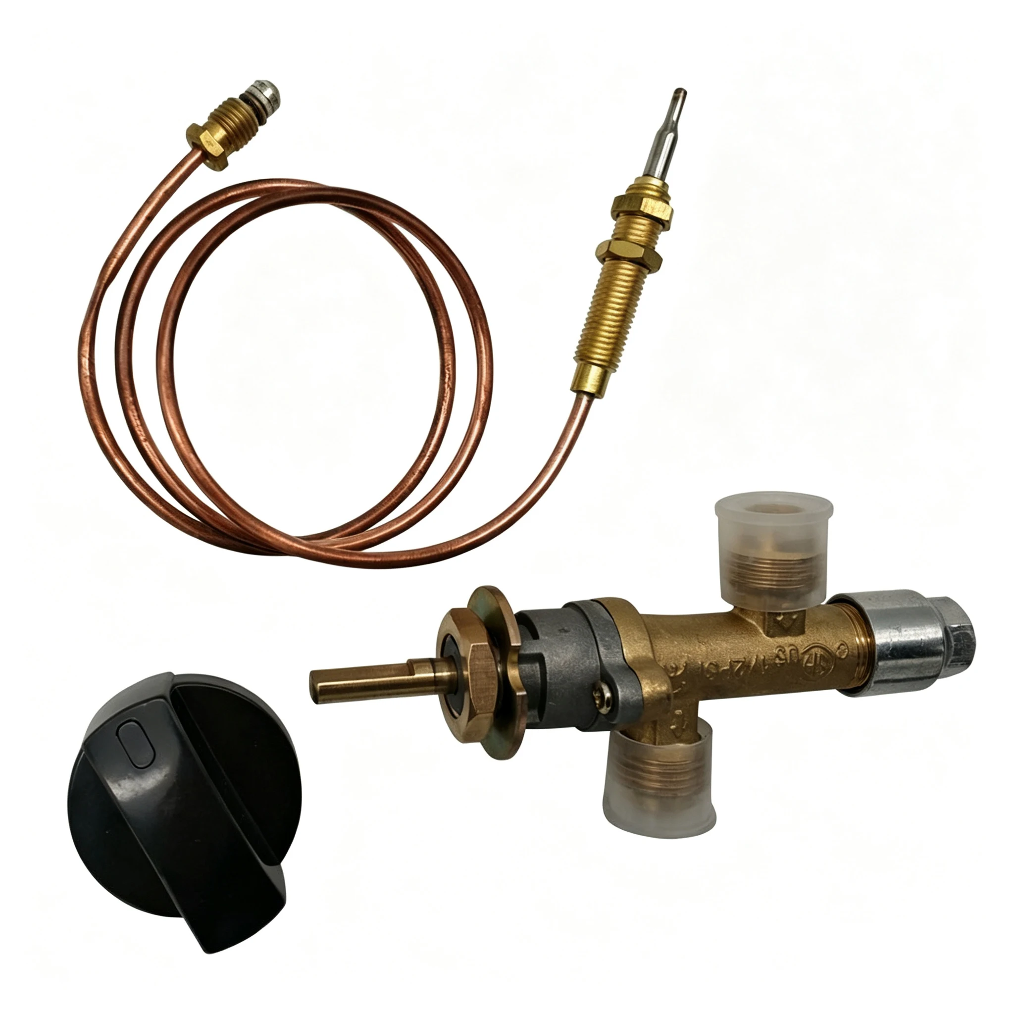 Detalle 2 de Electroválvula Brass LPG Propane Gas Valve with Flame Out Protection, Replacement Repair Part for Heater Fire Pit Stove Gas y combustible