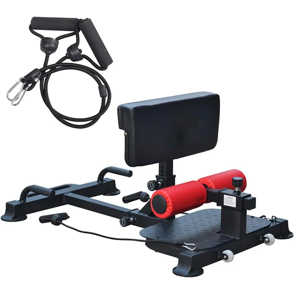 Sissy Squat Machine with 2 Exercise Resistance Handles Rope Sit-Up Hip Training Fascinating Push Up Squat