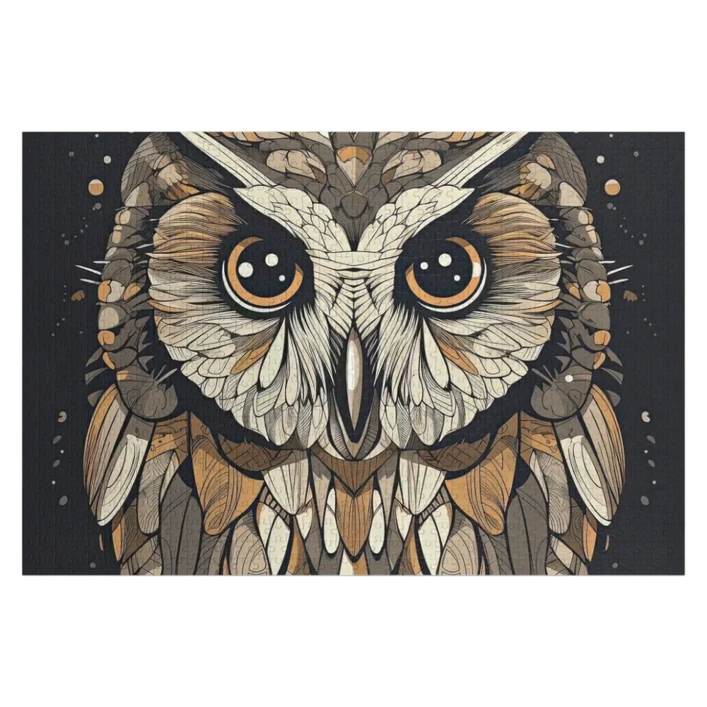 

Eastern Screech Owl Jigsaw Puzzle Game Children Personalized Gifts Wooden Compositions For Children Custom Photo Puzzle