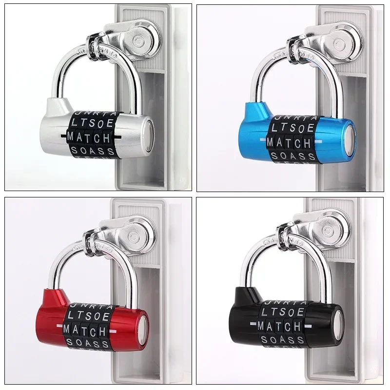 5 Letter Zinc Alloy Combination Padlock Code Password Lock Door Cabinet Drawer Bike Motorcycle Student Locker